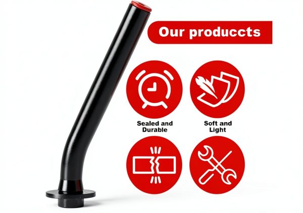 Showingo Gas Can Spout 2 Pack Black Rubber-3