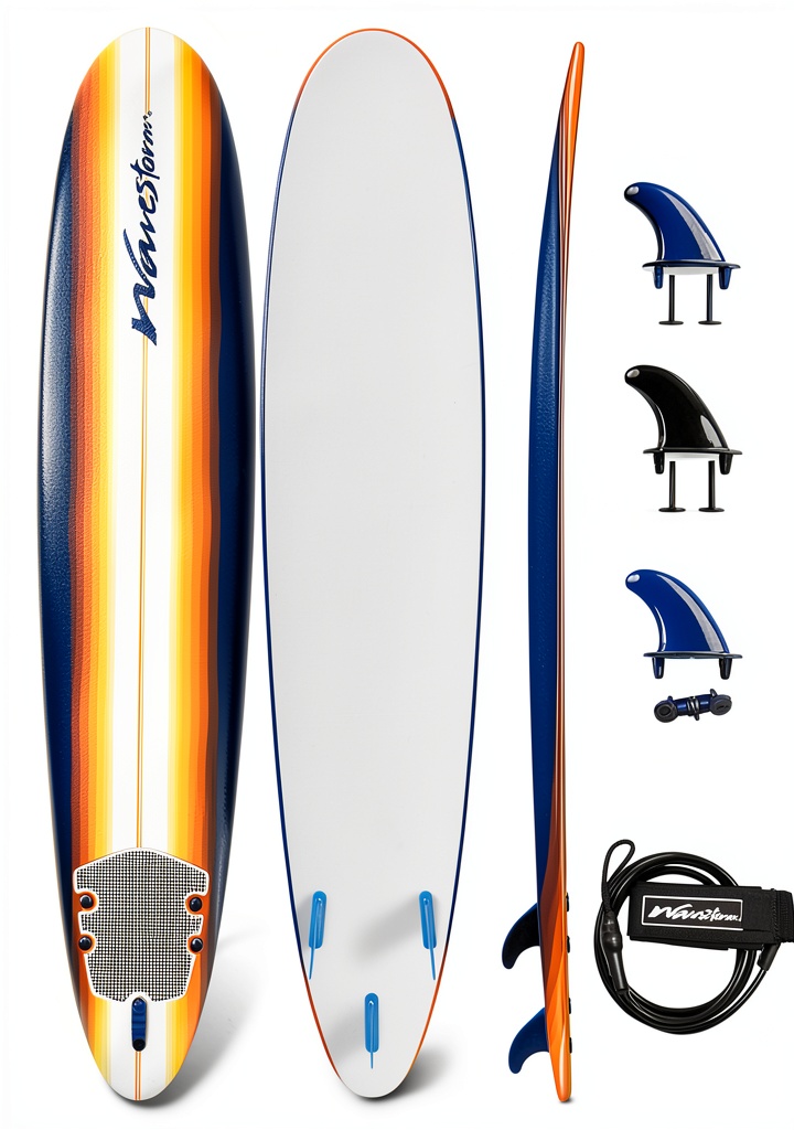Adult beginner riding Wavestorm 8ft surfboard on a gentle wave