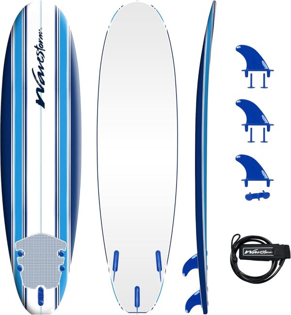 Surfboard WaveStorm 7ft Longboard Soft Top Foam-0