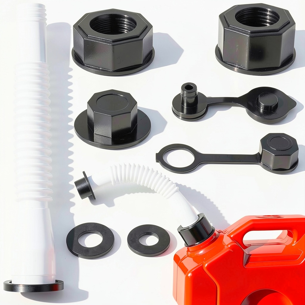 Installing MEAJOO gas can spout replacement on a 5‑gallon oil can