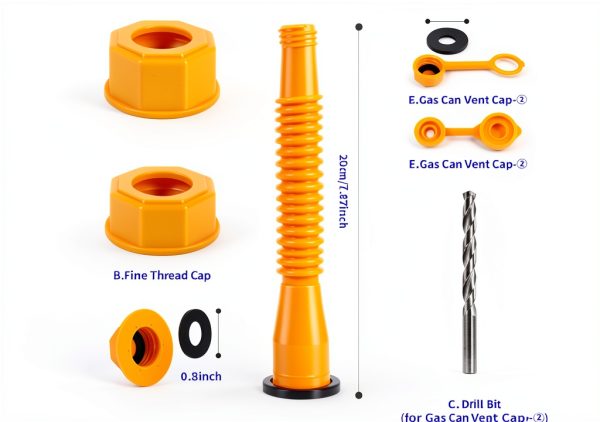 Gas Can Spout Kit Nigvuys HDPE Flexible Design-1