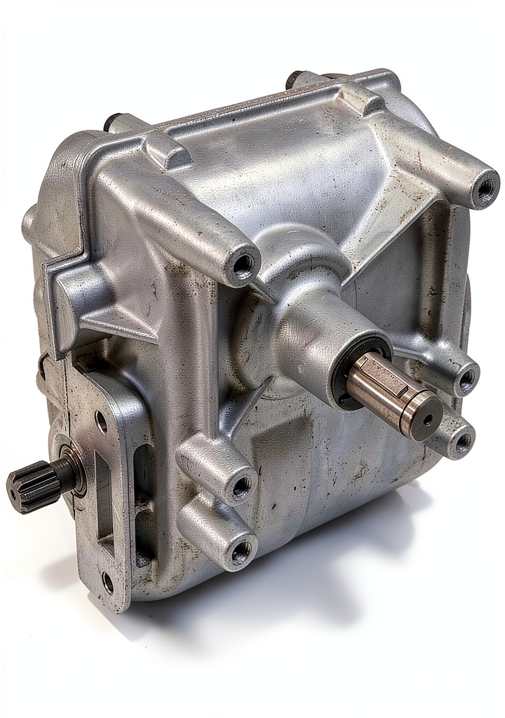 Transmission installed on a walk‑behind mower