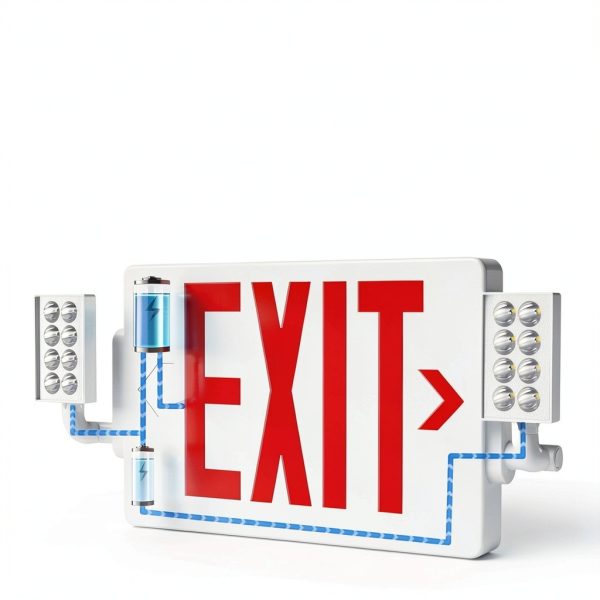 Amico LED Double‑Sided Exit Sign 12 Pack Battery Backup UL Certified-4