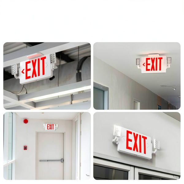 Amico LED Double‑Sided Exit Sign 12 Pack Battery Backup UL Certified-6