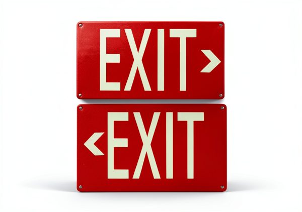 Photoluminescent Exit Sign Cefrashi Pack of 4 Adhesive & Arrows – Red-3