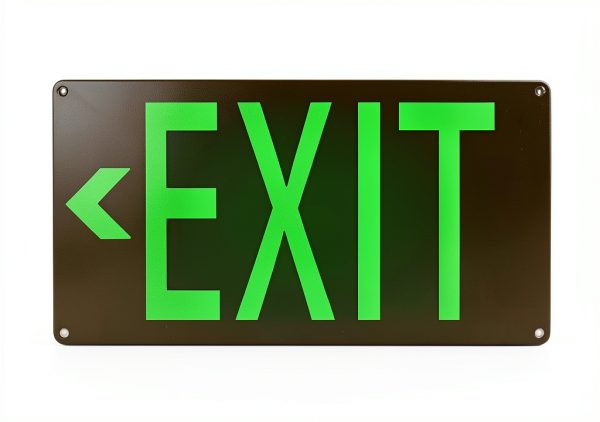 Photoluminescent Exit Sign Cefrashi Pack of 4 Adhesive & Arrows – Red-1
