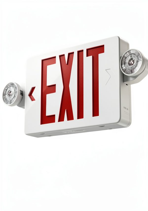 Amico 12 Pack Red Exit Signs with Emergency Lights, Two LED Adjustable Head Emergency Exit Lights with Battery Backup,ETL Certified, AC 120/277V,Exit Sign Combo for Business-0