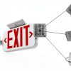 LFI Lights Combo UL 924 Exit Sign White Self-Test Battery Backup-3