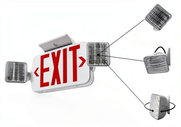 LFI Lights Combo UL 924 Exit Sign White Self-Test Battery Backup-3