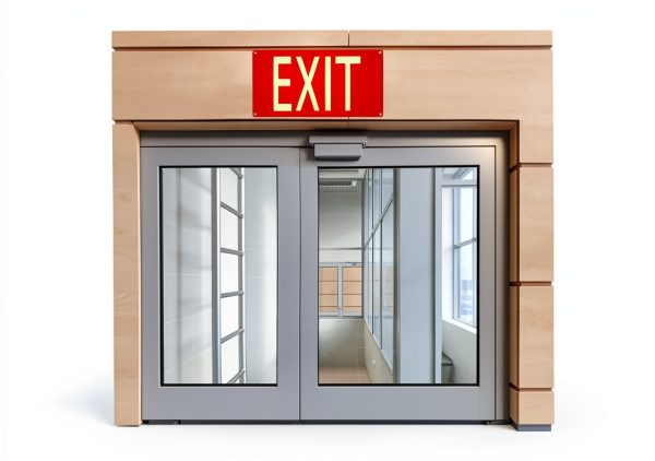 Photoluminescent Exit Sign Cefrashi Pack of 4 Adhesive & Arrows – Red-2