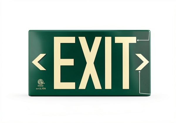 Photoluminescent Exit Sign Green NightBright UL 924 14.25x7.5 in-3
