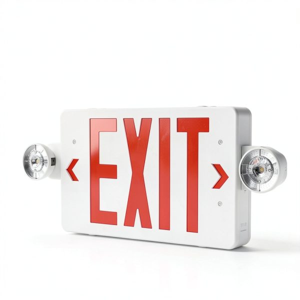 Amico 12 Pack Red Exit Signs with Emergency Lights, Two LED Adjustable Head Emergency Exit Lights with Battery Backup,ETL Certified, AC 120/277V,Exit Sign Combo for Business-3