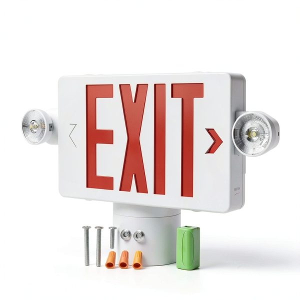Amico 12 Pack Red Exit Signs with Emergency Lights, Two LED Adjustable Head Emergency Exit Lights with Battery Backup,ETL Certified, AC 120/277V,Exit Sign Combo for Business-5