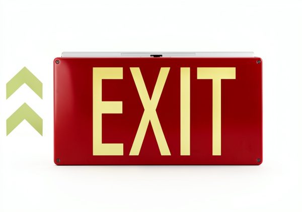 Photoluminescent Exit Sign Cefrashi Pack of 4 Adhesive & Arrows – Red-4