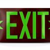 Photoluminescent Exit Sign Red Aluminum UL 924 NightBright ULR-050-HH-1