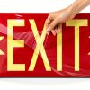 Photoluminescent Exit Sign Cefrashi Pack of 4 Adhesive & Arrows – Red-6