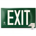 Photoluminescent Exit Sign Green NightBright UL 924 14.25x7.5 in-0