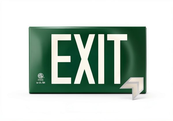 Photoluminescent Exit Sign Green NightBright UL 924 14.25x7.5 in-0