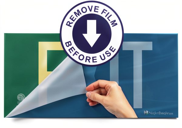 Photoluminescent Exit Sign Green NightBright UL 924 14.25x7.5 in-4