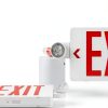 Amico 12 Pack Red Exit Signs with Emergency Lights, Two LED Adjustable Head Emergency Exit Lights with Battery Backup,ETL Certified, AC 120/277V,Exit Sign Combo for Business-2
