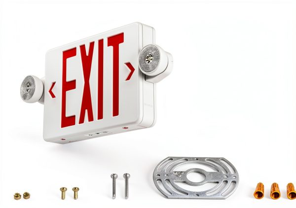 Exit Sign GZRUIYANG LED Light with Battery Backup Red Letter 1 Pack-2
