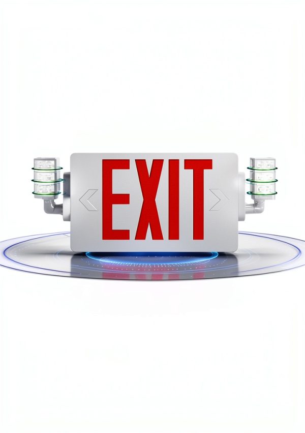 Sunco 12 Pack Exit Signs With Emergency Lights, Two Adjustable LED Lights With Backup Battery, Red, 94V-0 Fire Resistant, 120-277V, Wall Or Ceiling Mount, Commercial Grade UL.-4