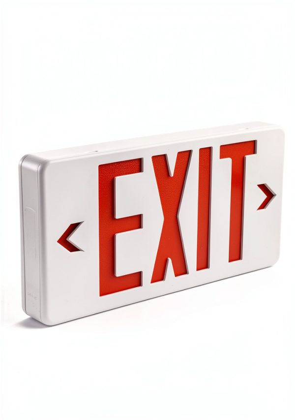 Red Corded Exit Sign TANLUX Face UL Battery 120/277V-2