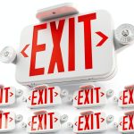 LED Exit Sign Sunco 12 Pack Red with Adjustable Mini Lights-0