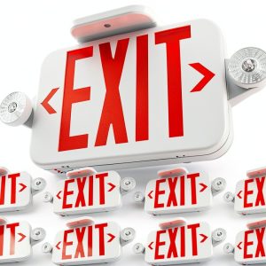 LED Exit Sign Sunco 12 Pack Red with Adjustable Mini Lights-0