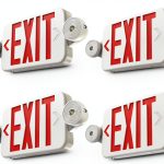 Red Exit Sign 4 Pack - FREELICHT LED Emergency Light - Plastic 2W-0