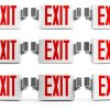 Sunco 12 Pack Exit Signs With Emergency Lights, Two Adjustable LED Lights With Backup Battery, Red, 94V-0 Fire Resistant, 120-277V, Wall Or Ceiling Mount, Commercial Grade UL.-0