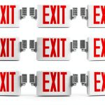 Sunco 12 Pack Exit Signs With Emergency Lights, Two Adjustable LED Lights With Backup Battery, Red, 94V-0 Fire Resistant, 120-277V, Wall Or Ceiling Mount, Commercial Grade UL.-0