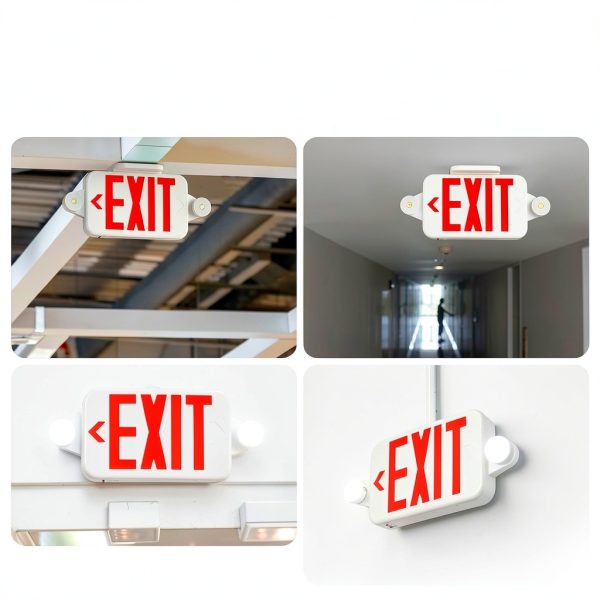 Red Exit Sign 4 Pack - FREELICHT LED Emergency Light - Plastic 2W-5