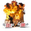 Exit Sign GZRUIYANG LED Emergency Light with Battery Backup Red Letter-5