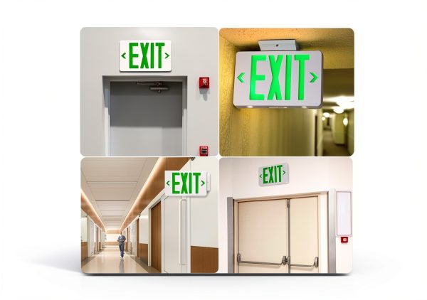 Green Exit Sign TANLUX LED Emergency Light with Battery Backup 1 Pack-5