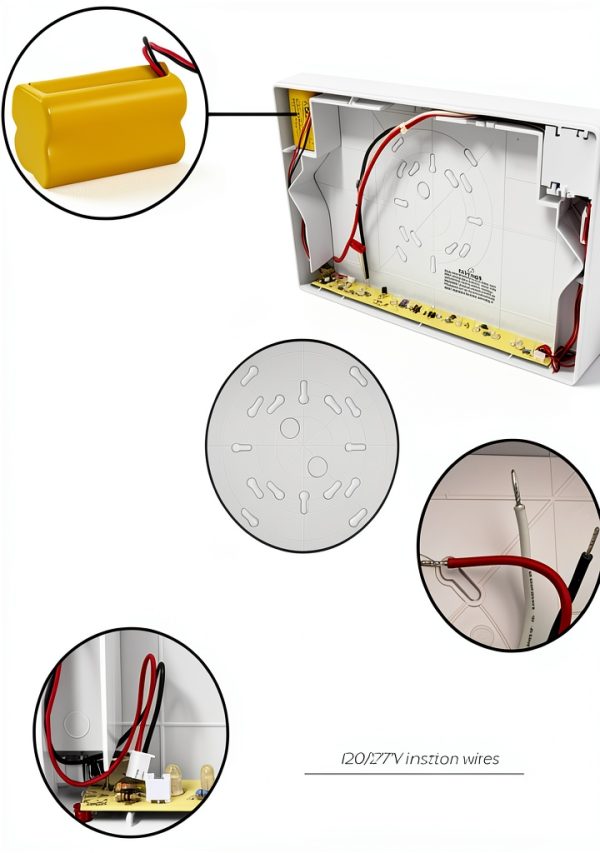 LFI Lights Standard Exit Sign UL 924 Red LED White 120/277V Hardwired-3