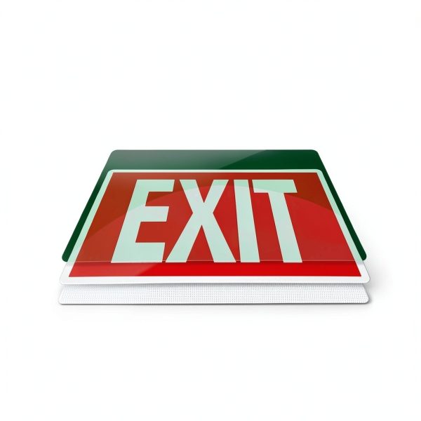 EXIT Signs Glow In Dark 3 Pack 12x7 Red White Vinyl by SMASMILE-5