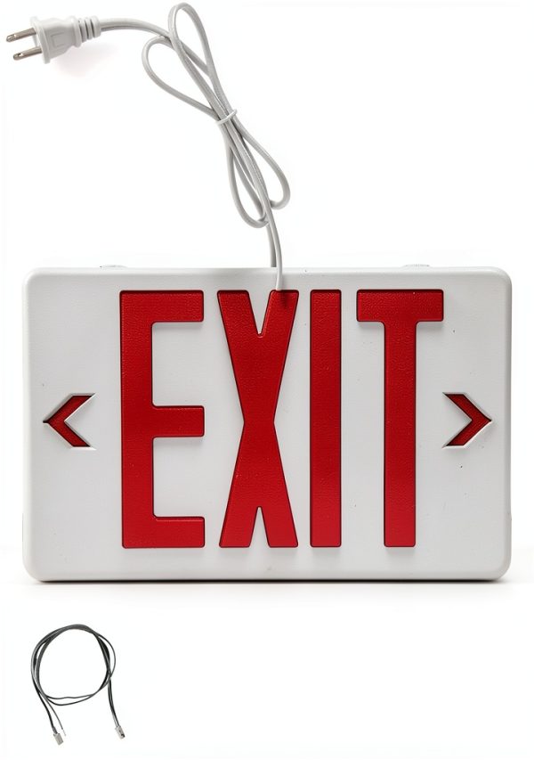 Red Corded Exit Sign TANLUX Face UL Battery 120/277V-1