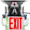 Sunco 12 Pack Exit Signs With Emergency Lights, Two Adjustable LED Lights With Backup Battery, Red, 94V-0 Fire Resistant, 120-277V, Wall Or Ceiling Mount, Commercial Grade UL.-3