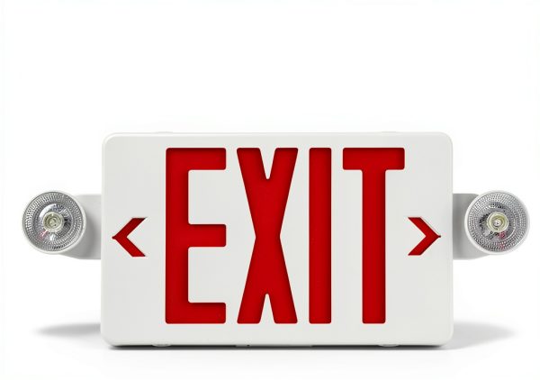 TANLUX Red Exit Sign with Emergency Light, LED Exit Light with Battery Backup, UL Listed, AC 120/277V, Commercial Emergency Lights Combo - 1 Pack-6