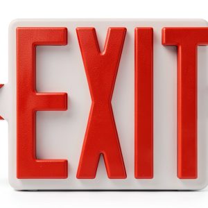 Red Exit Sign GZRUIYANG LED Emergency Light with Battery Backup 1 Pack-0