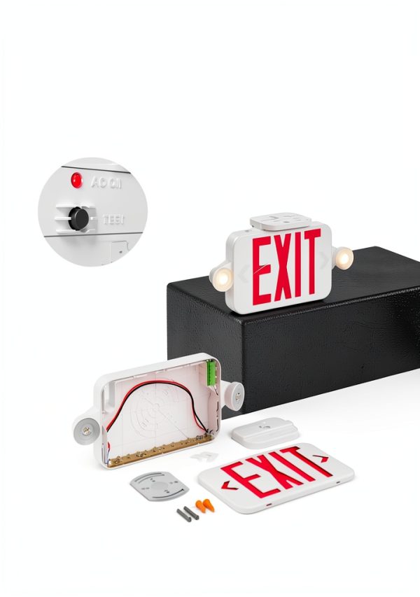 LED Exit Sign Sunco 12 Pack Red with Adjustable Mini Lights-5