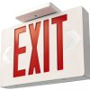 LFI Lights Standard Exit Sign UL 924 Red LED White 120/277V Hardwired-1