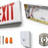 LFI Lights Standard Exit Sign UL 924 Red LED White 120/277V Hardwired-4