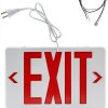 Red Corded Exit Sign TANLUX Face UL Battery 120/277V-0