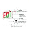 Lithonia LED Exit Sign, Switchable Red Green, EXRG M6-2