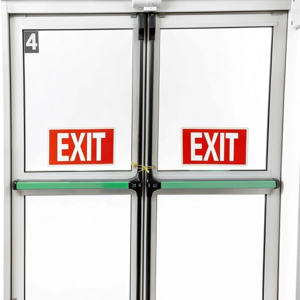 EXIT Signs Glow In Dark 3 Pack 12x7 Red White Vinyl by SMASMILE-6