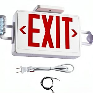 Red Exit Sign with Lights by Apmeetlux – UL-924 200lm 3hr Battery-0