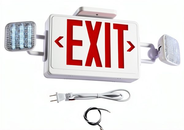 Red Exit Sign with Lights by Apmeetlux – UL-924 200lm 3hr Battery-0