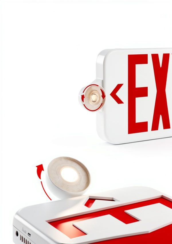 LED Exit Sign Sunco 12 Pack Red with Adjustable Mini Lights-2